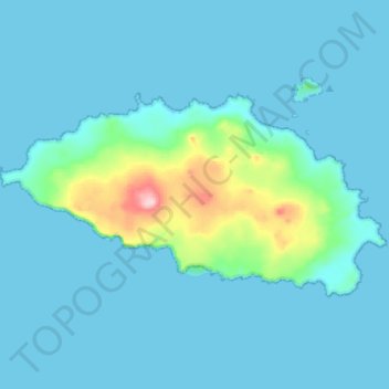 Topografische Karte Isla Española, Höhe, Relief