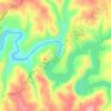 Topografische Karte Barragem das Fronhas, Höhe, Relief