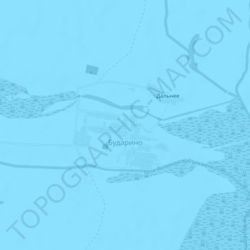 Topografische Karte Бударино, Höhe, Relief