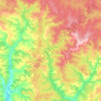 Topografische Karte Мучан, Höhe, Relief