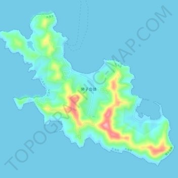 Topografische Karte 獐子岛, Höhe, Relief