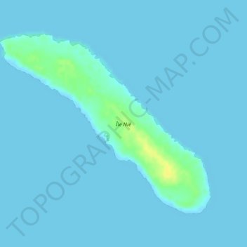 Topografische Karte Île Nië, Höhe, Relief