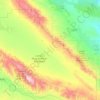 Topografische Karte San Andreas Fault, Höhe, Relief