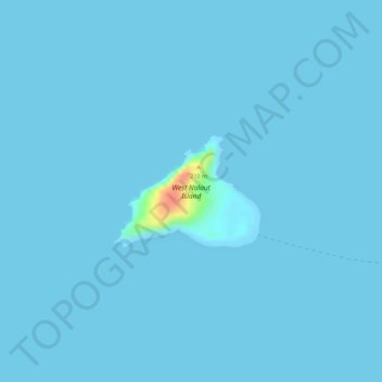 Topografische Karte West Nalaut Island, Höhe, Relief