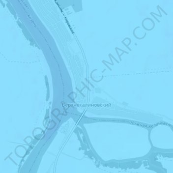Topografische Karte Верхнекалиновский, Höhe, Relief