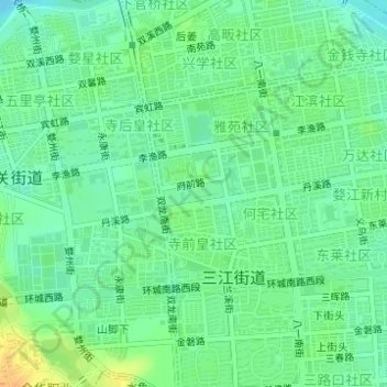 Topografische Karte 市民广场, Höhe, Relief