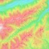 Topografische Karte Alpen, Höhe, Relief