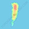 Topografische Karte Liguanea Island, Höhe, Relief