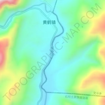 Topografische Karte 湖北重庆边界, Höhe, Relief