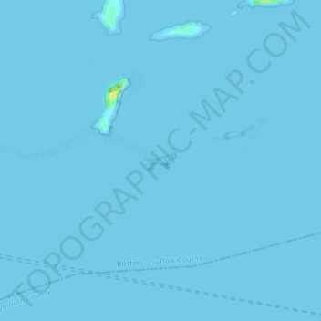 Topografische Karte Little Brewster Island, Höhe, Relief