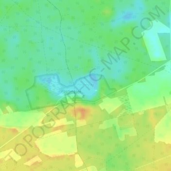 Topografische Karte Pastlingsee, Höhe, Relief