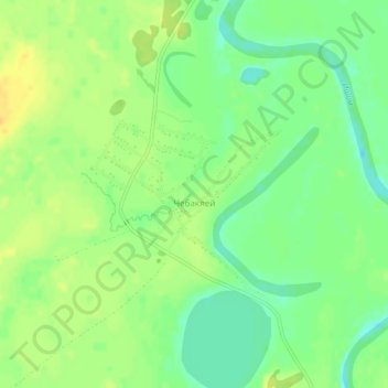 Topografische Karte Чебаклей, Höhe, Relief