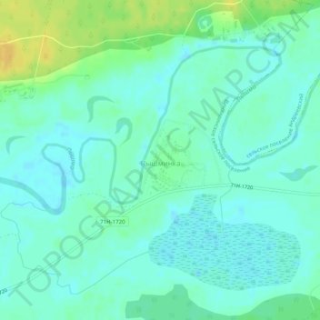 Topografische Karte Пышминка, Höhe, Relief