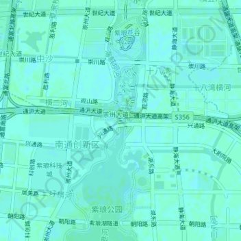 Topografische Karte 海鲜坝河, Höhe, Relief