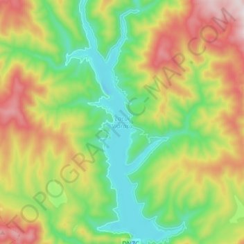 Topografische Karte Vidraru-See, Höhe, Relief