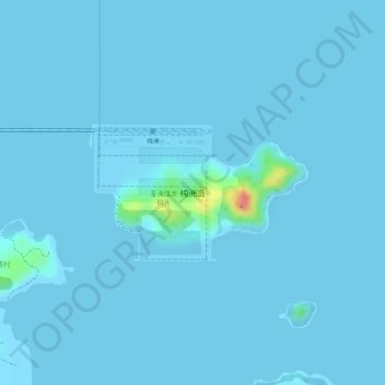 Topografische Karte 纯洲岛, Höhe, Relief