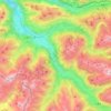 Topografische Karte Montafon, Höhe, Relief