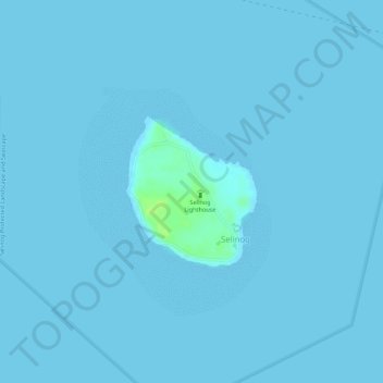 Topografische Karte Silino Island, Höhe, Relief