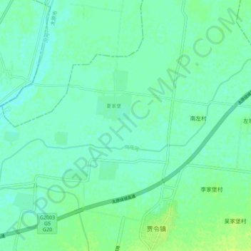 Topografische Karte 乌马河, Höhe, Relief