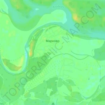 Topografische Karte Марково, Höhe, Relief