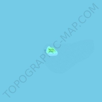 Topografische Karte Puerco Island, Höhe, Relief