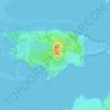 Topografische Karte Puketutu Island, Höhe, Relief