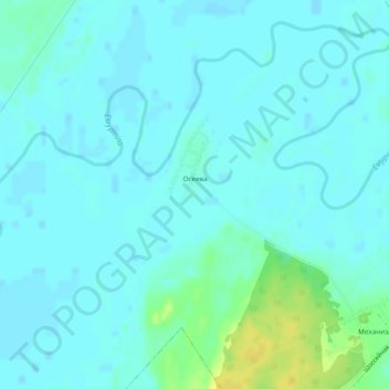 Topografische Karte Осеева, Höhe, Relief