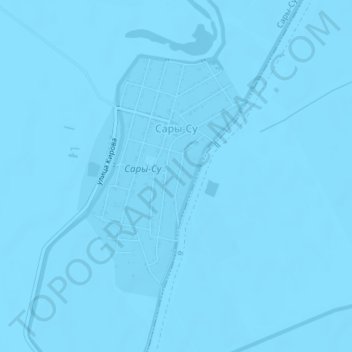 Topografische Karte Сары-Су, Höhe, Relief