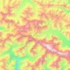 Topografische Karte Baturagletscher, Höhe, Relief