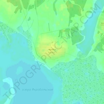 Topografische Karte Яхробол, Höhe, Relief