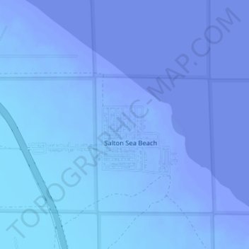 Topografische Karte Salton Sea Beach, Höhe, Relief