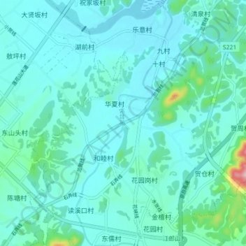 Topografische Karte 长台溪, Höhe, Relief
