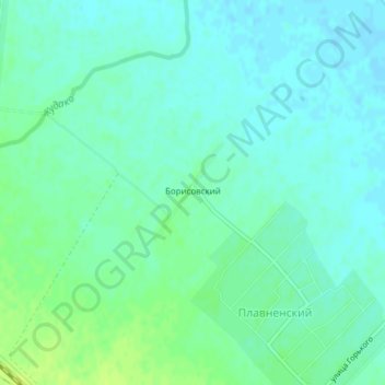 Topografische Karte Борисовский, Höhe, Relief