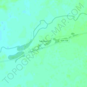 Topografische Karte Таборово, Höhe, Relief
