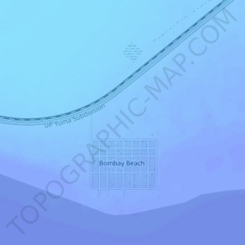 Topografische Karte Bombay Beach, Höhe, Relief