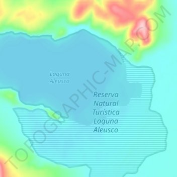 Topografische Karte Laguna Dulce (o Aleusco), Höhe, Relief