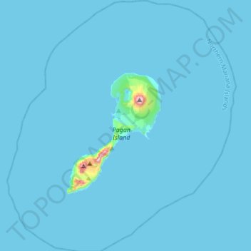 Topografische Karte Northern Islands Municipality, Höhe, Relief