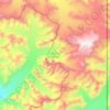 Topografische Karte Barnard Glacier, Höhe, Relief