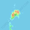 Topografische Karte Aiguilles Island, Höhe, Relief
