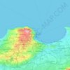 Topografische Karte Algier, Höhe, Relief