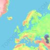 Topografische Karte Europe, Höhe, Relief