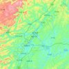 Topografische Karte Prefettura autonoma tujia e miao di Xiangxi, Höhe, Relief