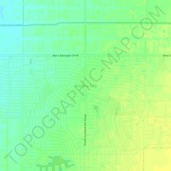 Topografische Karte Arizona City, Höhe, Relief