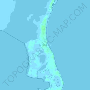 Topografische Karte Punta Allen, Höhe, Relief