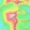 Topografische Karte Mount Whitney, Höhe, Relief