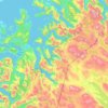 Topografische Karte Nordland, Höhe, Relief