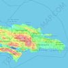Topografische Karte Dominikanische Republik, Höhe, Relief