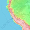 Topografische Karte Peru, Höhe, Relief