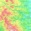 Topografische Karte West Yorkshire, Höhe, Relief