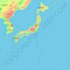 Topografische Karte Japan, Höhe, Relief